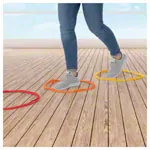 Image shows Gymnastics jumping rope, 300 cm, set of 10, includes storage bag