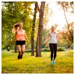 Image shows Gymnastics jumping rope, 300 cm, set of 10, includes storage bag