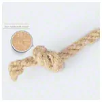 Skipping rope made of hemp with wooden handle 280 cm