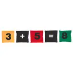 Beanbags with numbers-set, 12x12 cm, 15 pieces.