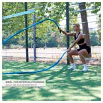 Fitness cable Battle Rope coated, blue, 15-30 m,  3 cm