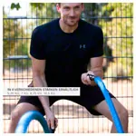 Fitness cable Battle Rope coated, blue, 15-30 m,  3 cm