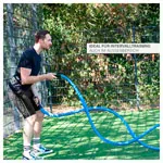Fitness cable Battle Rope coated,  3 cm x 30 m, blue, 10,5 kg