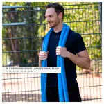 Fitness cable Battle Rope coated,  3 cm x 30 m, blue, 10,5 kg