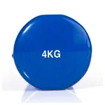 Dumbbell, 4 kg, blue, one piece