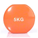 Hand-held dumbbells, 5 kg, orange, one piece