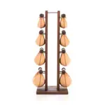 NOHrD Swing Tower incl. 8 Swing dumbbells, 40 kg, nut tree