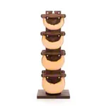 NOHrD Swing Tower incl. 8 Swing dumbbells, 40 kg, nut tree