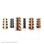 Image shows NOHrD Swing Tower incl. 8 Swing dumbbells, 40 kg, nut tree