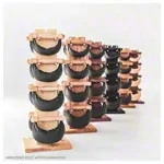 Image shows NOHrD Swing Tower incl. 8 Swing dumbbells, 40 kg, nut tree