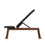 NOHrD training bench, WeightBench, walnut, imitation leather