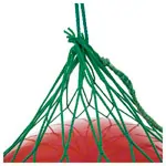 Image shows Ball net for 2 gymnastic balls, green