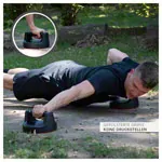 Image shows Sport-Tec rotating pushup handles, pair