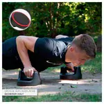 Image shows Sport-Tec rotating pushup handles, pair