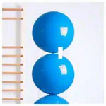 Support rack for exercise balls,  40 cm, 3-piece