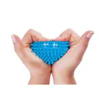 Spiky Massage Ball,   10 cm, neon-blue, soft
