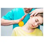Spiky Massage Ball,   8 cm, yellow, medium