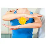 Spiky Massage Ball,   8 cm, yellow, medium