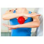 Spiky Massage Ball,  9 cm, red, medium