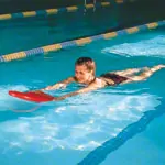 Swimming board, 47x30x4 cm, red