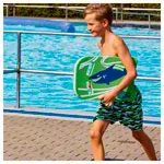 BECO-SEALIFE kickboard swimming board SHARKY, 47x31x3,6 cm, green