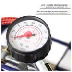 Foot pump incl. manometer, 2 cylinder