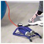 Foot pump incl. manometer, 2 cylinder