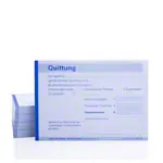 Image shows Receipt book, 5 blocks of 100 sheets (500 sheets), DIN A6 landscape