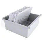 Image shows Card index set, 202-pcs., made of plastic max. 800 cards (A5) incl. 200 flashcards & register,