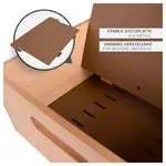 Card index set, 202-pcs., made of wood max. 900 cards (A5) incl. 200 flashcards & register,