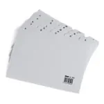 Image shows Large plastic index card tray set for up to 1300 cards (A5), 202-piece set, including 200 index cards and dividers
