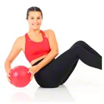 TOGU medicine ball made of Ruton,  21 cm, 1 kg, red