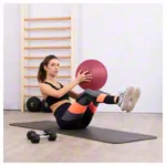 TOGU medicine ball made of ruton,  34 cm, 5 kg, red