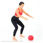 TOGU medicine ball made of ruton,  34 cm, 5 kg, red