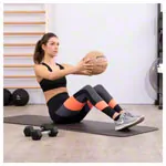 Medicine ball made of leather,  23 cm, 2 kg