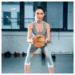 Leather medicine ball set 6 pcs, 1-5 kg incl. stand