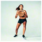 Leather medicine ball set 6 pcs, 1-5 kg incl. stand