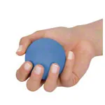 Sponge rubber ball, set of 4:  62 mm, blue, green, red, yellow