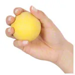 Sponge rubber ball, set of 4:  62 mm, blue, green, red, yellow