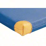 Lightweight gym mat with leather corners, 150x100x8 cm