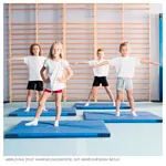 Image shows Lightweight gym mat with velcro corners, 200x100x6 cm