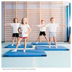 Image shows Lightweight gym mat with velcro corners, 200x100x6 cm