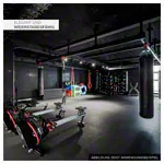 PAVIGYM fitness floor for the Endurance weight room, 100x100x0.7 cm, black