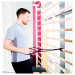 Wall bars metal / wood, 90 x 240 cm W x H, 14 bars