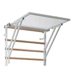 Wall bar set, 2-pieces, wall bar metal / wood incl. loop grid