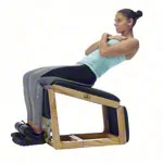 NOHrD Abdominal and Back Trainer Triatrainer, oak, pleather