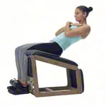 NOHrD Abdominal and Back Trainer Triatrainer, nut tree, pleather