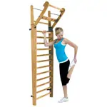 NOHrD Wall bars oak, foldout, HxWxD 230x80x13 cm, 14 bars