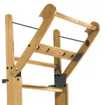 NOHrD Wall bars oak, foldout, HxWxD 230x80x13 cm, 10 bars