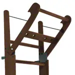 NOHrD Wall bars nut tree, foldout, HxWxD 230x80x13 cm, 14 bars